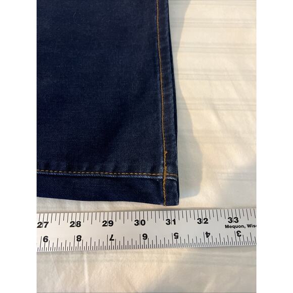 Old Navy Womens Mid Rise Kicker Boot Cut Jeans Plus Size 26 Blue Dark Wash New - Picture 10 of 10